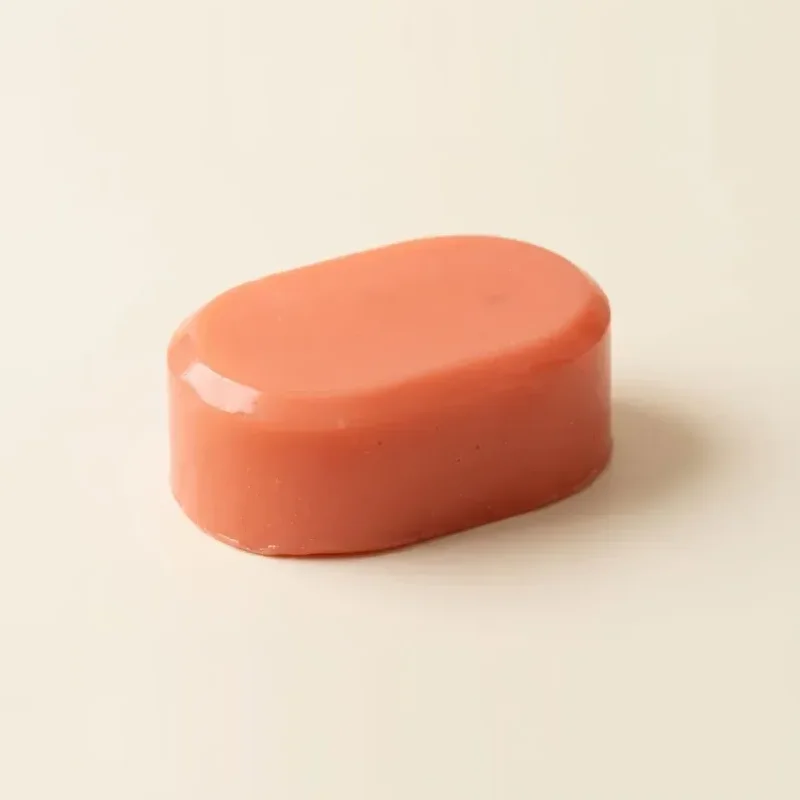Jabón artesanal de tocador, liso coral